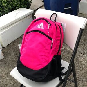 Adidas Women’s Pink and Black Everyday Sport Backpack Size 20”x12”x9”